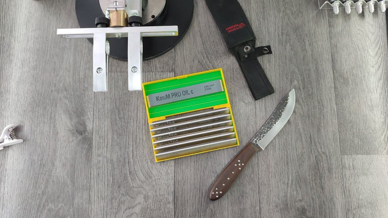 Заточка ножа Viking Nordway, сталь 440. Эльборы Косим. смотреть онлайн