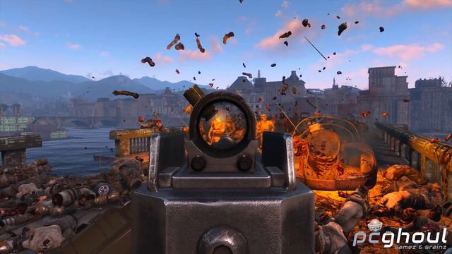 Fallout 4: Spray n' Pray VS 200 Raiders in Slow Motion смотреть онлайн