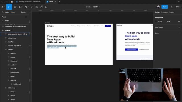 ASMR UI Designing in FIGMA - Bubble - No Talking | Silent смотреть онлайн