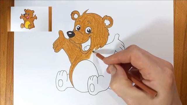 Как нарисовать медведя / рисуем медведя / How to draw a bear. смотреть онлайн