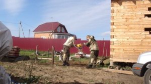 Вот таким инструментом мы бурим под веранду