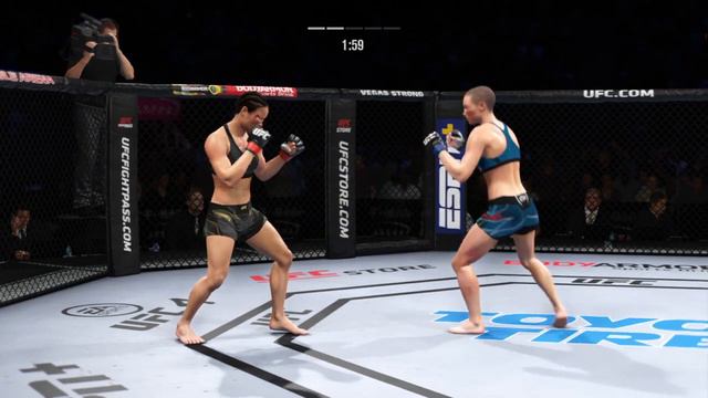 ЧЖАН ВЕЙЛИ VS РОУЗ НАМАЮНАС UFC 4 CPU VS CPU смотреть онлайн