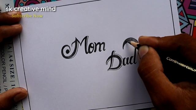 how to make mom dad Tattoo design for on paper. смотреть онлайн