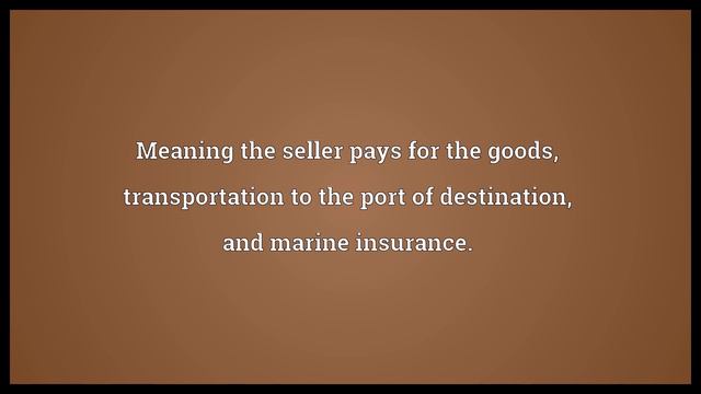 Cost, insurance and freight Meaning смотреть онлайн