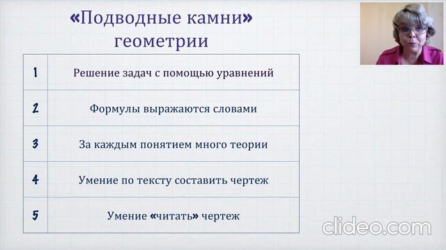Трудности в изучении геометрии. смотреть онлайн