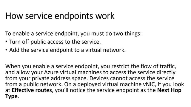 WHAT ARE VIRTUAL NETWORK SERVICE ENDPOINTS смотреть онлайн