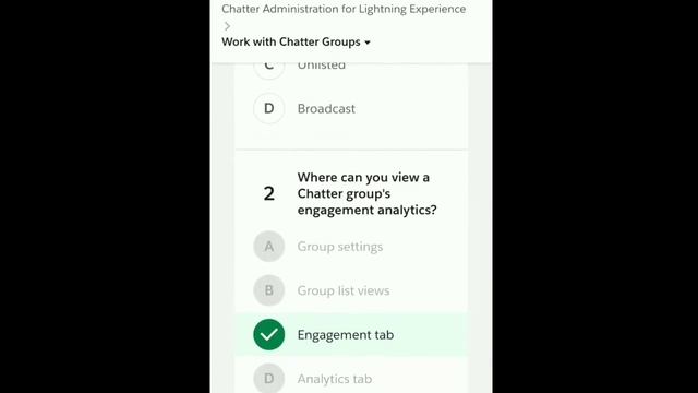 Work with Chatter Groups Trailhead quiz смотреть онлайн