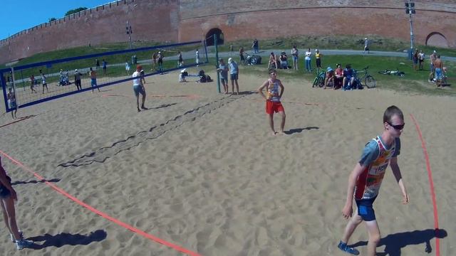 Игра4, Открытое первенство Новгородской области по пляжному волейболу среди юношей и девушек смотреть онлайн