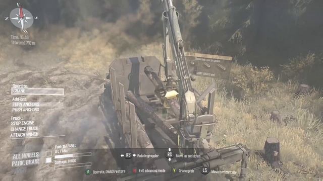 Spintires MudRunner Guide How to use Log Kiosk Manual loading with crane truck смотреть онлайн