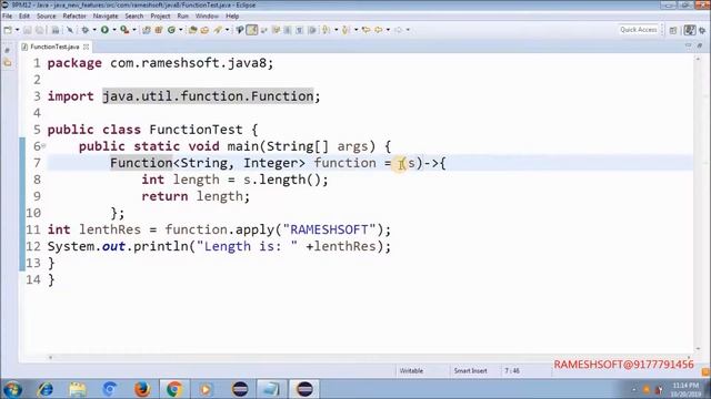 RAMESHSOFT: Function functional interface By Ramesh Anapati смотреть онлайн