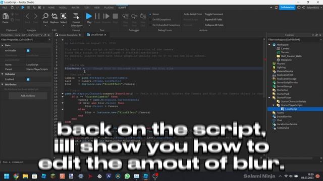 Roblox Studio Tutorial: Adding Motion Blur to Your Game for a More Dynamic Look. смотреть онлайн