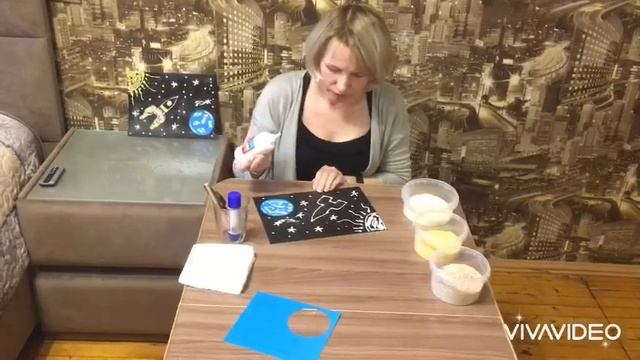 Аппликация "Космос", для детей от 5 до 7 лет, воспитатель Калинина Ольга Николаевна, МБДОУ- детский смотреть онлайн