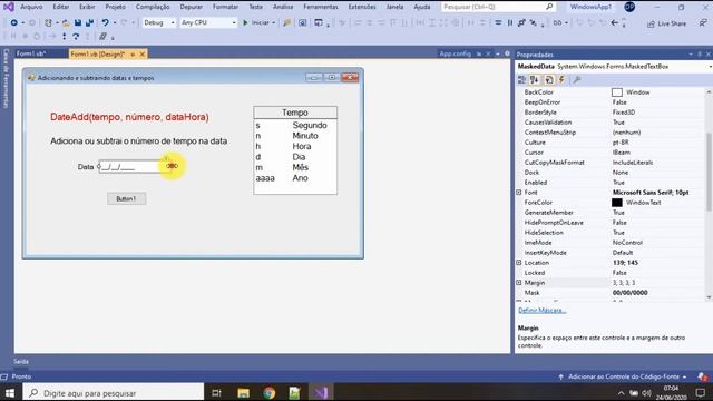 Função DateAdd(). Adicionando e subtraindo datas e horas. Vb.Net tutorial смотреть онлайн