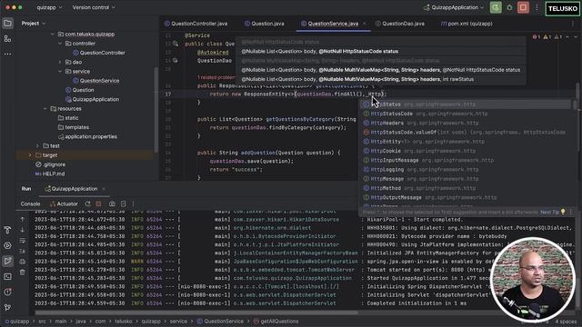 Quiz App Using Spring Boot #4 | ResponseEntity and Exception Handling | Microservices Tutorial смотреть онлайн