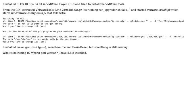 VMware Tools install fails on SLES 10 SP4 x64 (2 Solutions!!) смотреть онлайн