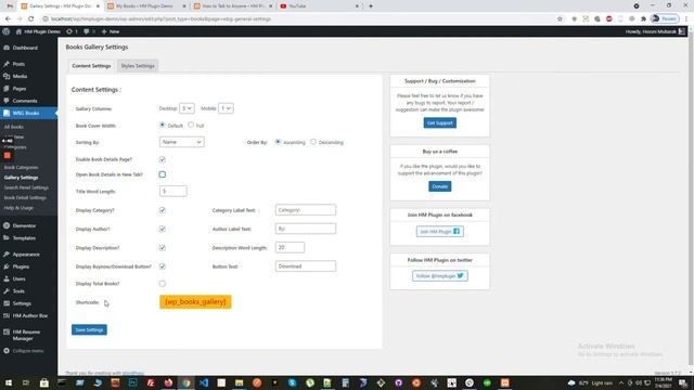 How To Display Back Button To Book Details Page | WordPress Books Gallery Plugin смотреть онлайн