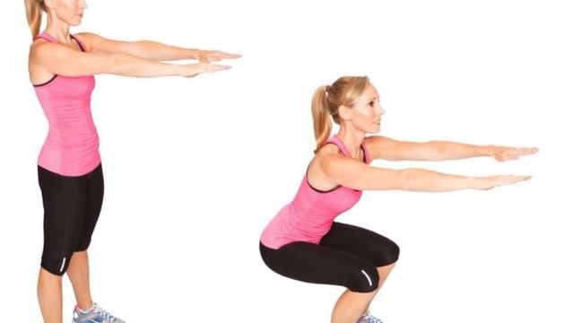 Знакомая делала 100 приседаний в день и избавилась от...  польза приседаний.