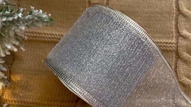 Лента для декорирования ГЛИТТЕРИ, серебряная, 6х280 см   612187