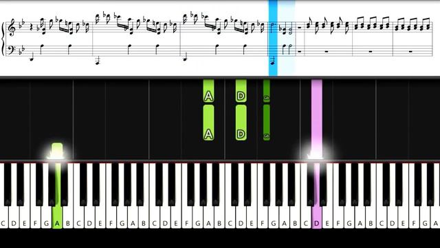 Merry Go Round Of Life Howls Moving Castle - Piano Tutorial смотреть онлайн