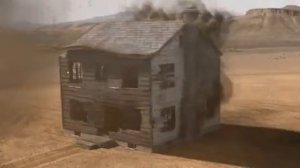 Как разрушается дом при ядерном взрыве.