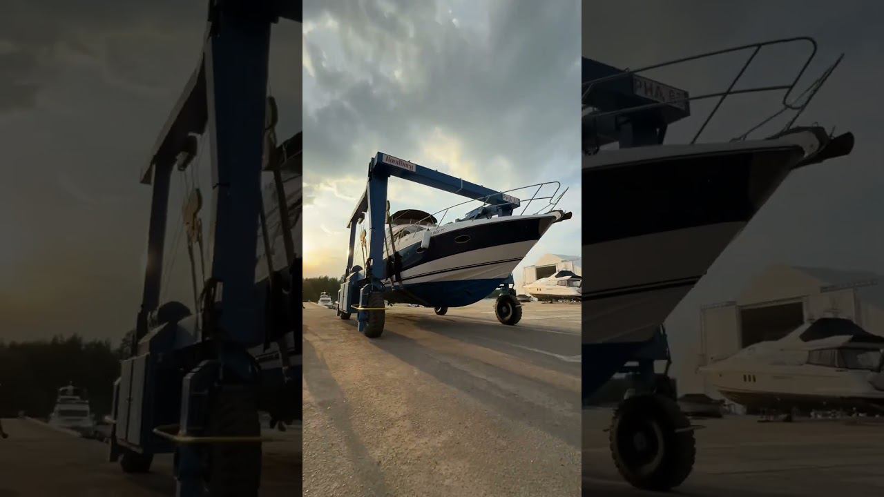 Как спускают моторные яхты на воду #праваналодку #судовождение #яхты #рыбалка #гимс #суперхаус смотреть онлайн