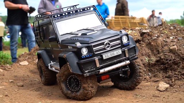 MEGA RC SCALE CRAWLER PARCOUR! TRAXXAS TRX-4 G500 DEFENDER BRONCO IN ACTION! смотреть онлайн