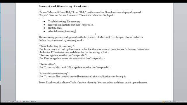 What process should be taken to repair Microsoft Excel file смотреть онлайн