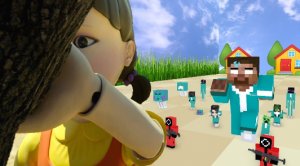 Игра в кальмара Майнкрафт