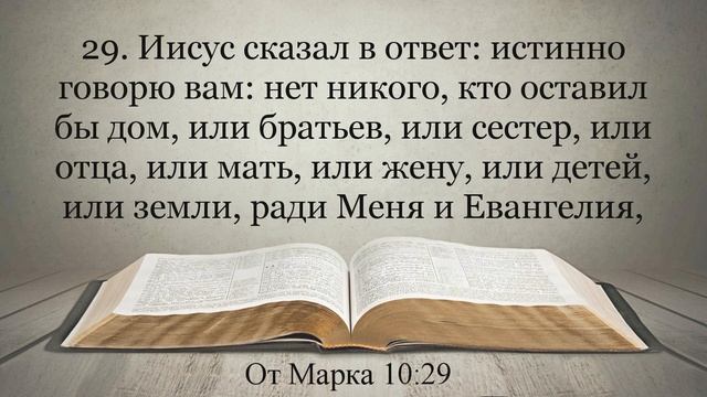 Лучшая Видео Библия. Чтение Евангелие от Марка. Глава 10. Синодальный перевод смотреть онлайн