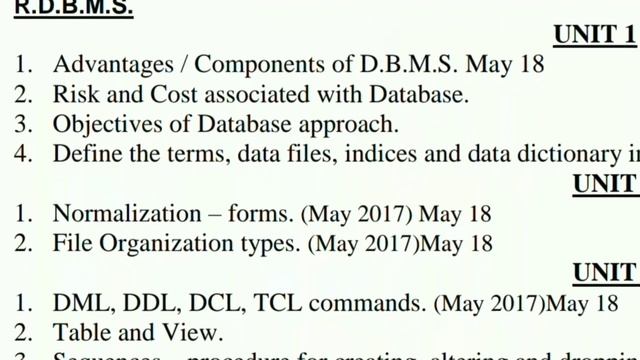 RDBMS imp questions and sia material PDF смотреть онлайн