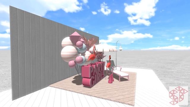 фотозона - тематическая декорация "Фламинго" смотреть онлайн