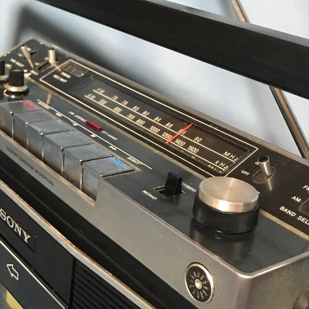 Редкий оригинальный Ретро-кассетный проигрыватель Sony CF-2580 Бумбокс-Япония-1974-год