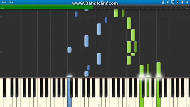 From arena to skyrim theme - Synthesia piano смотреть онлайн