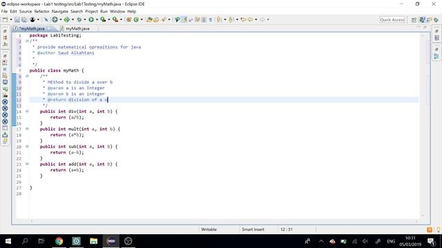 Add documentation to java code and generating output смотреть онлайн