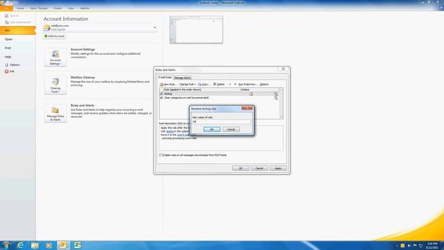 How To Create A Rule In Outlook 2010