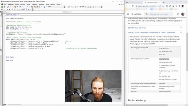Mail Versenden aus Gmail, Yahoo, Thunderbird | Excel VBA смотреть онлайн