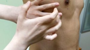 Определение нижней границы легких (справа)