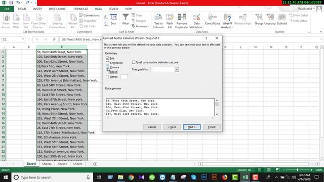 How to Separate Comma, Slash etc. in Excel смотреть онлайн
