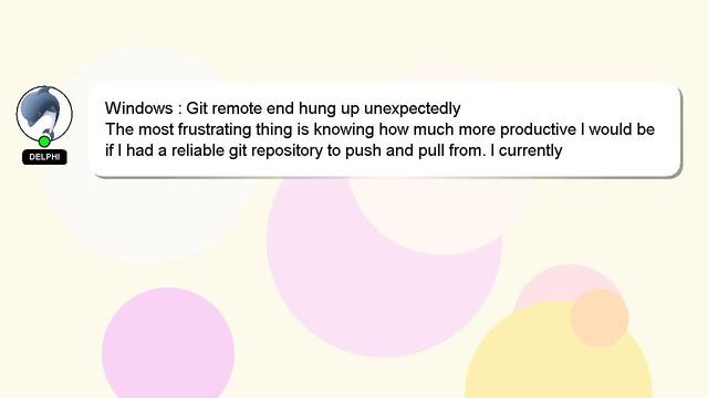Windows : Git remote end hung up unexpectedly смотреть онлайн