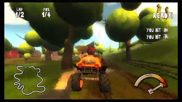 Calvin Tuckers Farm Animal Racing Wii Gameplay смотреть онлайн