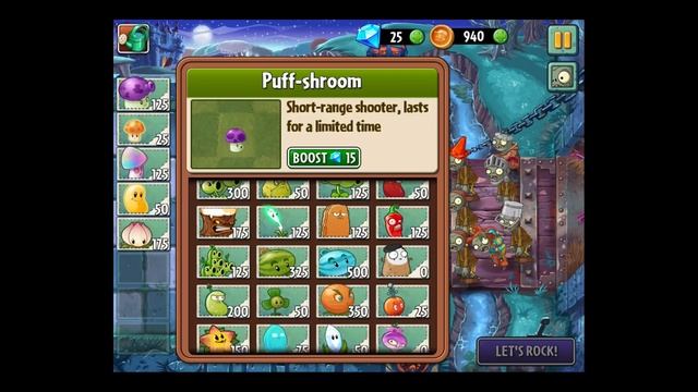 Plants Vs Zombies 2 Dark Ages: NEW COSTUME Fume-Shroom Night 7-10 Walkthrough смотреть онлайн