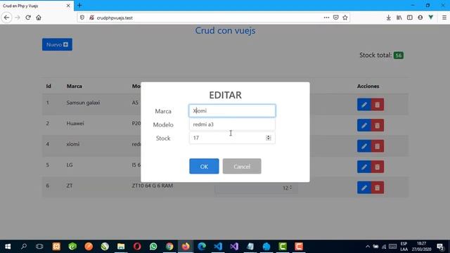 Crud php y Vuejs Mysql Bootstrap 4.3 смотреть онлайн