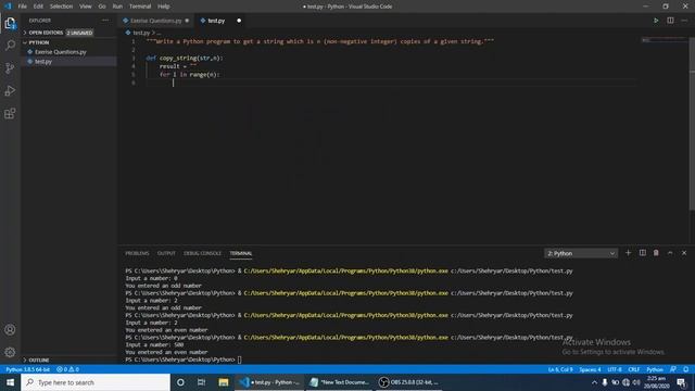 Python Exercises #7 || Get a String Which Is n Copies Of a Given String In Python смотреть онлайн