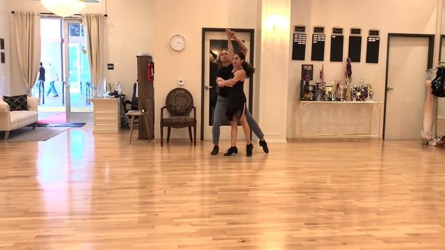 Rumba with student Sandra and teacher Oleg Astakhov - ballroom dance lessons in Los Angeles смотреть онлайн