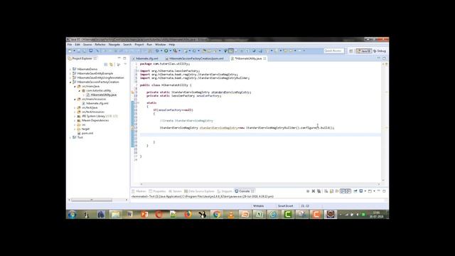5. Hibernate Session Factory Creation-II смотреть онлайн