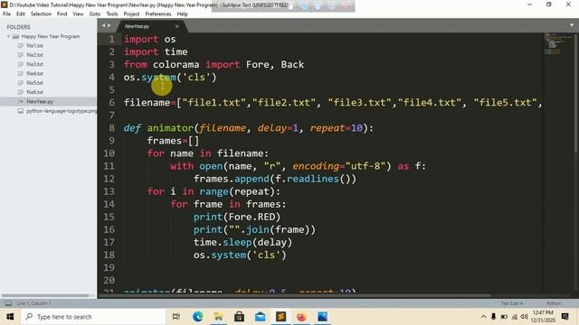 Happy New Year 2021 ASCII Animation Using Python | KNOWLEDGE DOCTOR | Mishu Dhar смотреть онлайн