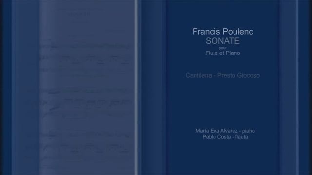 FRANCIS POULENC Sonata pour flute et piano смотреть онлайн