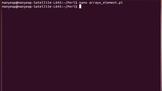 Perl Arrays Element Example смотреть онлайн