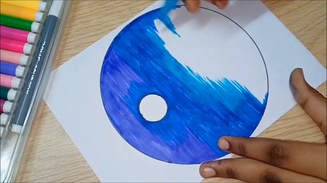 #018 How to draw night sky with sketch pen drawing| Farzana colour crafts смотреть онлайн