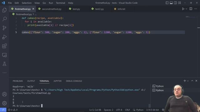 [Arabic] Python Codewars [ Pete the Baker ] challenge solved смотреть онлайн
